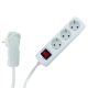 GAO Elosztó 3-as kapcsolóval, 2m, lapos dugóval 0012326114 - elektrobagoly.hu