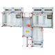 1/3F csoportos mérőhely 2x(M63A+V32A/H63A)+M63A f.kábel +tűz.kapc +2x12M 5M 2   HCS422+1+MF Hensel