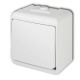 GAO Aquastar kétpólusú (2P)  kapcsoló fehér IP44, 10A 22181 - elektrobagoly.hu
