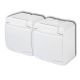 GAO Aquastar 2P+F csapófedeles aljzat,2-es,fehér IP44 22151 - elektrobagoly.hu