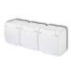GAO Aquastar 2P+F csapófedeles aljzat,3-as,fehér IP44 22161 - elektrobagoly.hu