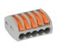 Elmark-WAGO típusú kompakt vezetékösszekötő, bontható 5x4.00MM2 - elektrobagoly.hu