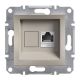 Schneider Electric ASFORA 1xRJ45 Cat5e UTP dugaszolóaljzat,bronz, keret nélkül EPH4300169 - elektrobagoly.hu