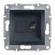Schneider Electric ASFORA 1xRJ45 Cat5e UTP dugaszolóaljzat,antracit, keret nélkül EPH4300171 - elektrobagoly.hu