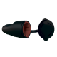 Földelt gumi dugalj, csapfedeles, 16A, 240V, IP44, Neomax