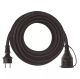 Hosszabbító 5 m / 1 aljzat / fekete / gumi-neoprén / 250 V / 1,5 mm2