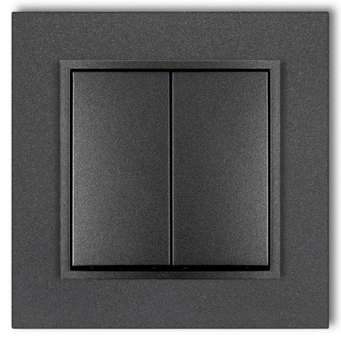 MINI csillárkapcsoló  kerettel, metál grafit 4115H