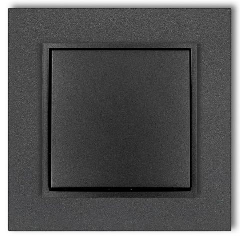 MINI nyomógomb kerettel metál grafit  4117H