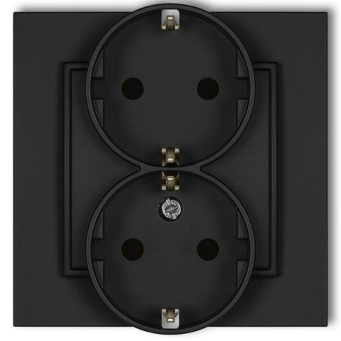 MINI dupla dugalj kerettel, matt fekete 4136H