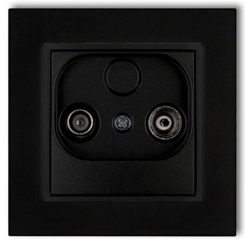 MINI TV aljzat (átmenő 9dB) kerettel, matt fekete 4138H