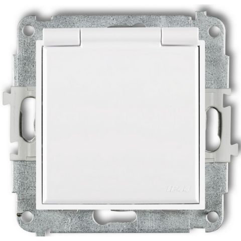 MINI egyes dugalj csapfedeles, fehér, IP44, 4154H