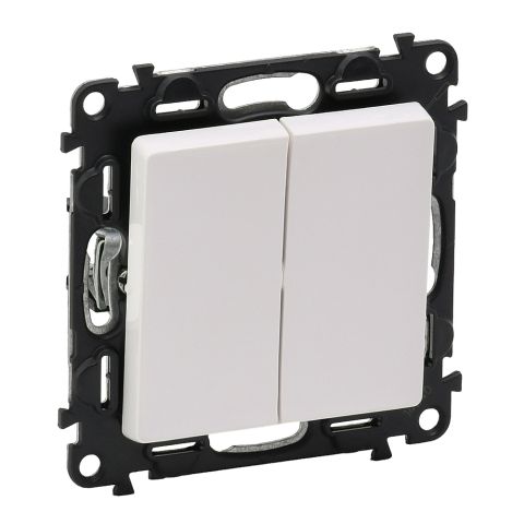 752108 Valena Life kettős váltókapcsoló 106+6 k.10 AX fehér.