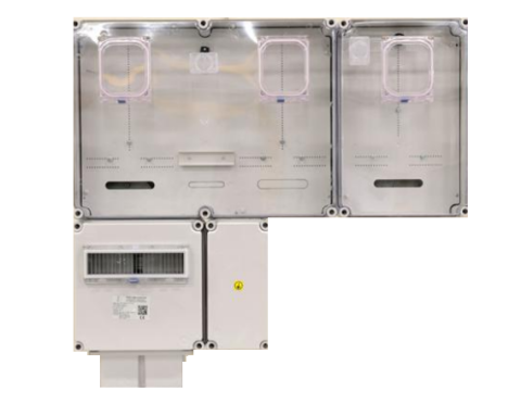 PVT 7590 Á-V-H Fm-K-UEgy felhasználási helyes M63.80A, V32A és H63.80A mérés, föszerelt kivitelben, PVT 1530 FF fő földelő sínnel