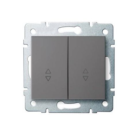 GAO OPAL dupla váltókapcsoló  keret nélkül  Grafit 8717H - elektrobagoly.hu