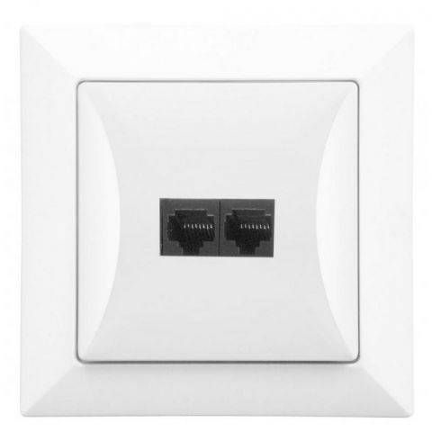 GAO OPAL dupla LAN/tel.aljzat RJ-45 keret né 8759H - elektrobagoly.hu