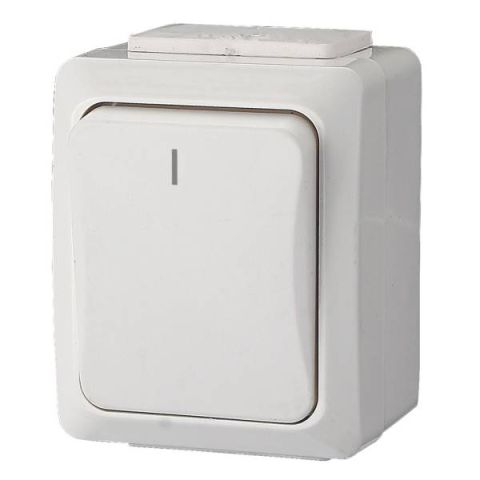 GAO IT WATER kétpólusú (2P)  kapcsoló falon kívüli fehér IP540V, 10 9851H - elektrobagoly.hu