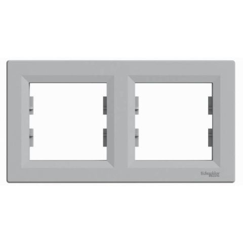 Schneider Electric ASFORA 2es keret, vízszintes, alumínium EPH5800261 - elektrobagoly.hu