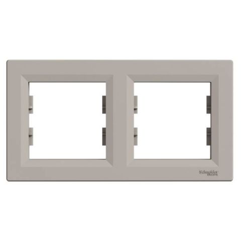 Schneider Electric ASFORA 2es keret, vízszintes, bronz EPH5800269 - elektrobagoly.hu