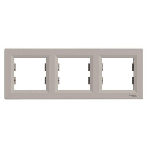 Schneider Electric ASFORA 3as keret, vízszintes, bronz EPH5800369 - elektrobagoly.hu
