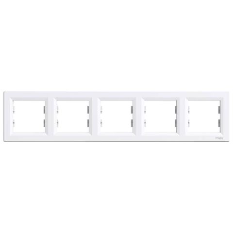 Schneider Electric ASFORA 5ös keret, vízszintes, fehér EPH5800521 - elektrobagoly.hu