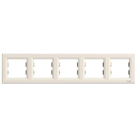 Schneider Electric ASFORA 5ös keret, vízszintes, bézs EPH5800523 - elektrobagoly.hu