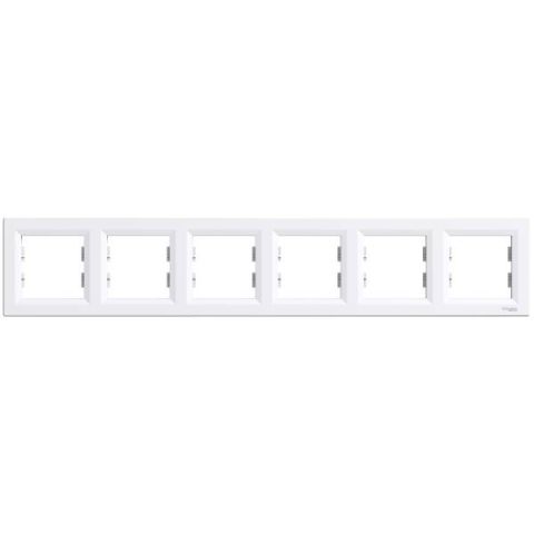 Schneider Electric ASFORA 6os keret, vízszintes, fehér EPH5800621 - elektrobagoly.hu