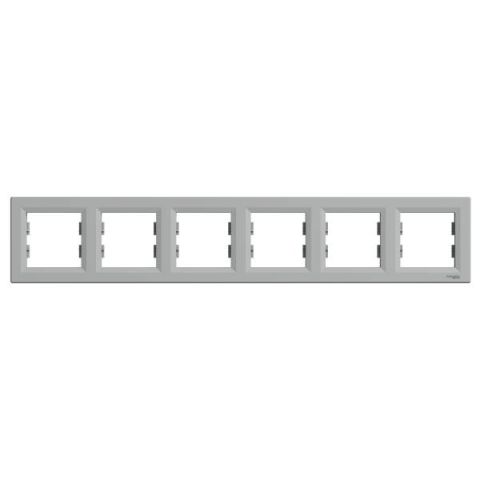 Schneider Electric ASFORA 6os keret, vízszintes, alumínium EPH5800661 - elektrobagoly.hu