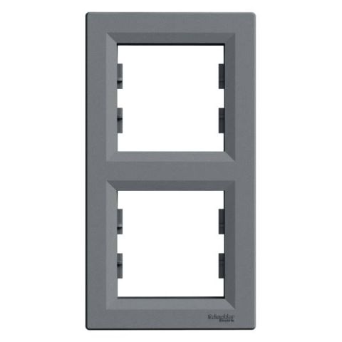 Schneider Electric ASFORA 2es keret,függőleges acél EPH5810262 - elektrobagoly.hu