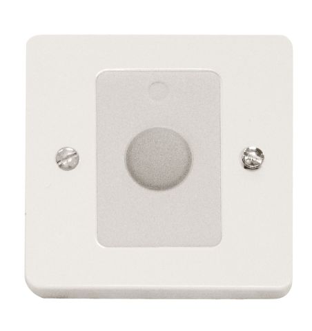 Süllyesztett törlő nyomóbetét+LED, fedlappal hófehér