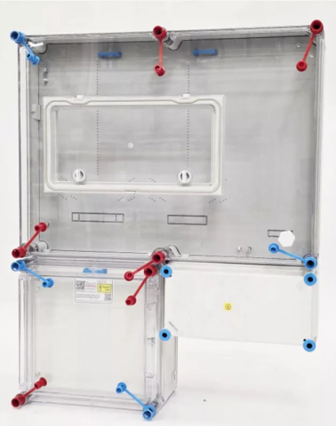 HB33K0-U1 1 és3 fázisú két mérőhelyes fogyasztásmérő szekrény mindennapszaki (80 A) és vezérelt (32 A) / H-tarifa (63 A) méréshez