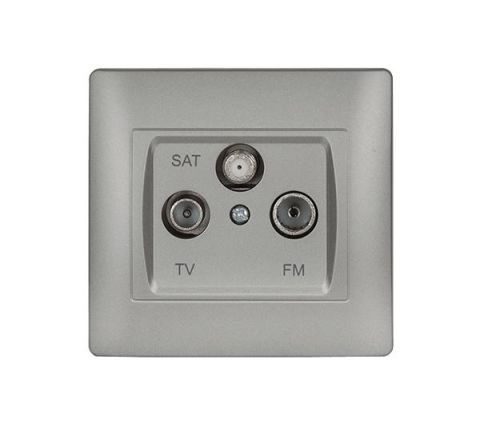 Elmark RHYME TV+FM+SAT aljzat  metál-szürke - elektrobagoly.hu