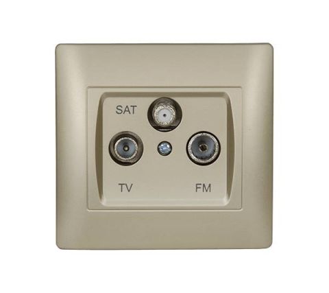 Elmark RHYME TV+FM+SAT aljzat metál-pezsgő - elektrobagoly.hu