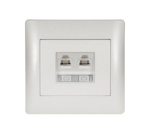 Elmark RHYME tel.aljzat -dupla metál-fehér - elektrobagoly.hu
