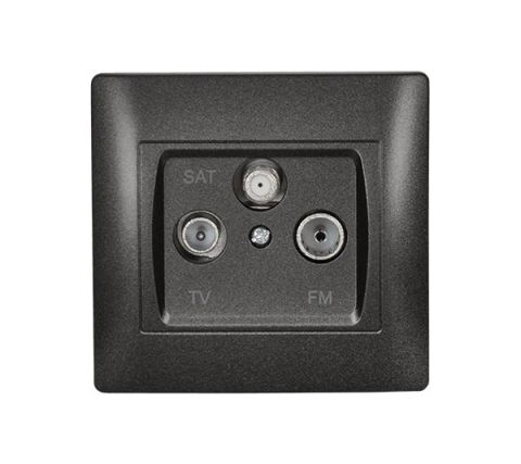 Elmark RHYME TV+FM+SAT aljzat metál-grafit - elektrobagoly.hu