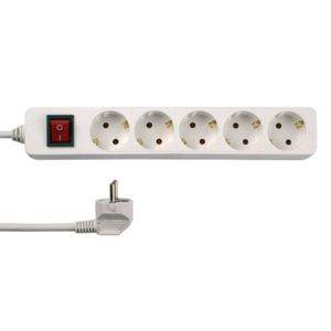 GAO Elosztó 5-ös kapcsolóval, 3m, 3x1.5mm fehér 001252301 - elektrobagoly.hu