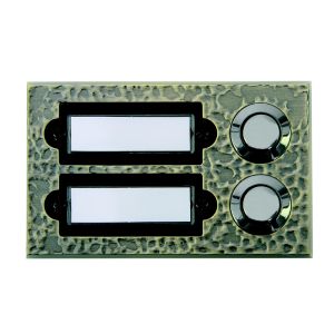 Csengő nyomógomb névtáblával, 2-es, bronz, 0504370555