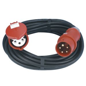CEE hosszabbító 10m PVC kábellel 400V 16A 5P IP44, 0577740555