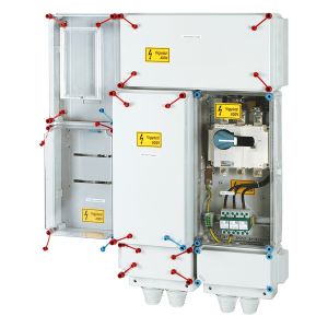 HÁFM300T-U Fogyasztásmérő szekrény áramváltós méréshez 300 A-ig, 900x1175x255