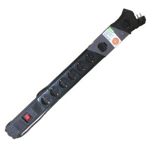 GAO Elosztó  Kultúr  10-es, 3x1.0, 2m, túlfesz. Fekete 12524 - elektrobagoly.hu