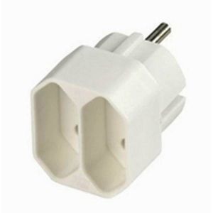 GAO Földeletlen 2-es elosztó, 2, 5Afehér   12710 - elektrobagoly.hu