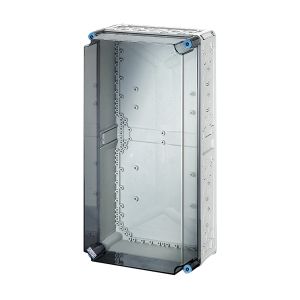 Üres elosztószekrény magasított, falonkívüli műanyag átlátszó fedéllel 300x600x214mm HENSEL, MI0410