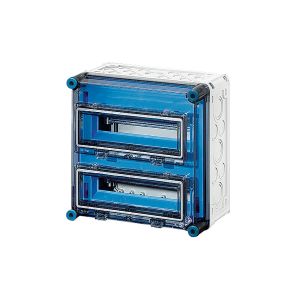 Kismegszakítós szekrény 2x12modul csapófedéllel IP65 Mi 1227 Hensel