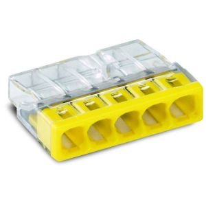 WAGO 5x0,5-2,5mm2,vezetékösszekötő, nem bontható  - tömör vezetékhez - elektrobagoly.hu
