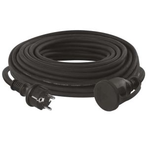 Hosszabbító 25 m / 1 aljzat / fekete / gumi-neoprén / 250 V / 2,5 mm2