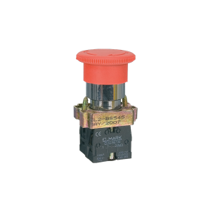 Gombafejes nyomógomb BS 545 1NC+1NO piros