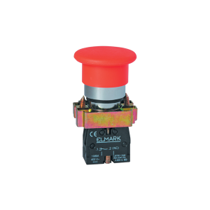 Gombafejes nyomógomb TYPE BC 42 1NC piros