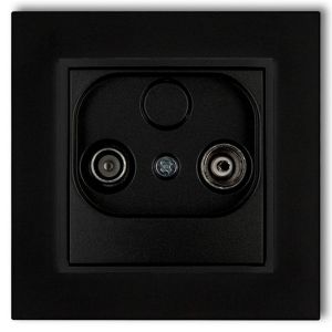 MINI TV aljzat (átmenő 9dB) kerettel, matt fekete 4138H