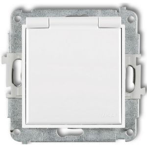 MINI egyes dugalj csapfedeles, fehér, IP44, 4154H