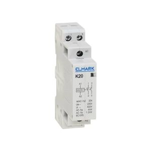 Elmark K20 moduláris kontaktor (mágneskapcsoló) 25A NO - elektrobagoly.hu