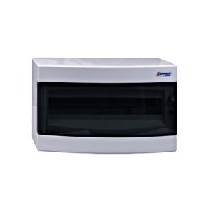 SchrackBK 18modul (1x18P) falon kívüli műanyag kiselosztó füstszínű ajtóval, IP40, BK080104